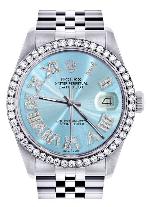 rolex light blue datejust